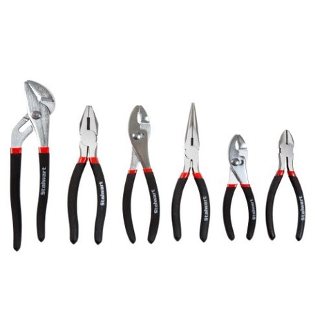 Fleming Supply 6-piece Pliers Set with Case, Drop Forged and Heat Treated Adjustable Hand Tools with Comfort Grip 171682MDS